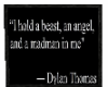 dylan thomas quote frame