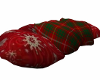 kissing christmas pillow