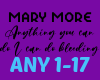 [L] Mary more- Anything