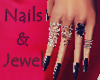Nails & Jewel Black