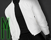 M. White Leather Jacket