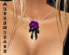 ^AZ^Purple Rose Necklace