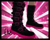(IK)Pink Black Emo boots
