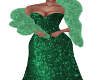 Frina Emerald  Gown/Boa