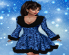 Blue Holiday Fur Dress