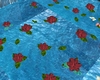 floating red roses