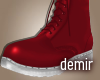 [D] Bomber red boots