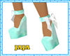 Turquoise Kid Heels