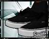 "S"Vans w/sock Black