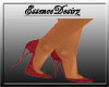 Red Linen Heels