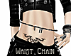Blk Ring Waist Chain