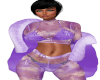 Purple Fur Angel Coat