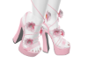N | Pink flower shose