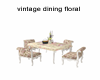 vintage dining floral 