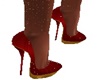 red n gold sparkle heels