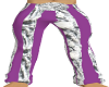 pants M purple & silver