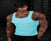 Teal tank with tats