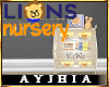 a• Lions Nursery Shelf