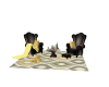 Leather wine chairs