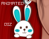 !!D Bunny Earrings Teal