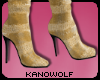 K| Chic wool Gold Boots