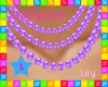!L Necklace Peral Purple