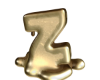 Melted GOLD Letters Z