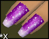 *X Snowy Purple Nails