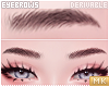 é. eyebrows. black