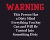 Dirty Mind Sticker