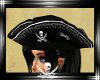 Black elegant pirate hat