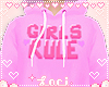girls rule hoodie
