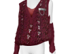 Red Knitted Sweater Vest