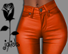 Leather Jeans - Orange