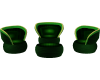 Green Gold Club Chairs