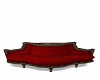 half circle red couch