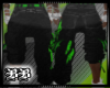 blk/green dub pants