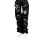 calça preta rasgada