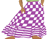 ruffled skirt purple gin
