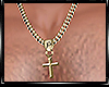 !P Gold Cross necklace