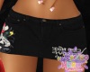 Skull Denim Skirt