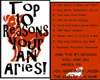 10 Reasons Zodiac Aries