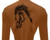 horse upper back tattoo
