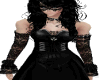  Black Lace Satin dress