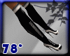 white black latex boots