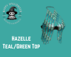 Hazelle Teal/Green  Top