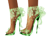 *Ney* Silk Green Shoes