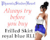 Frilled Skirt  royal blu