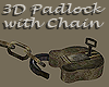 3D Padlock with Chain