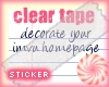 Clear Tape Left Sticker